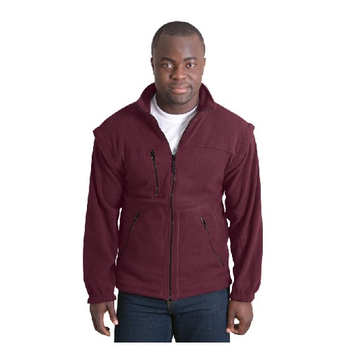 Fleece jacket with 2024 zip off sleeves